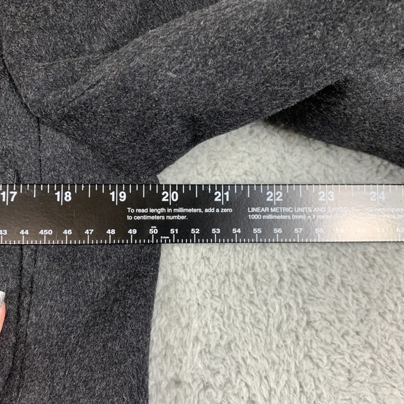 Vintage J Crew Pea Coat Womens 8 Black 100% Wool New York Wealthy Lined Jacket - Picture 7 of 11